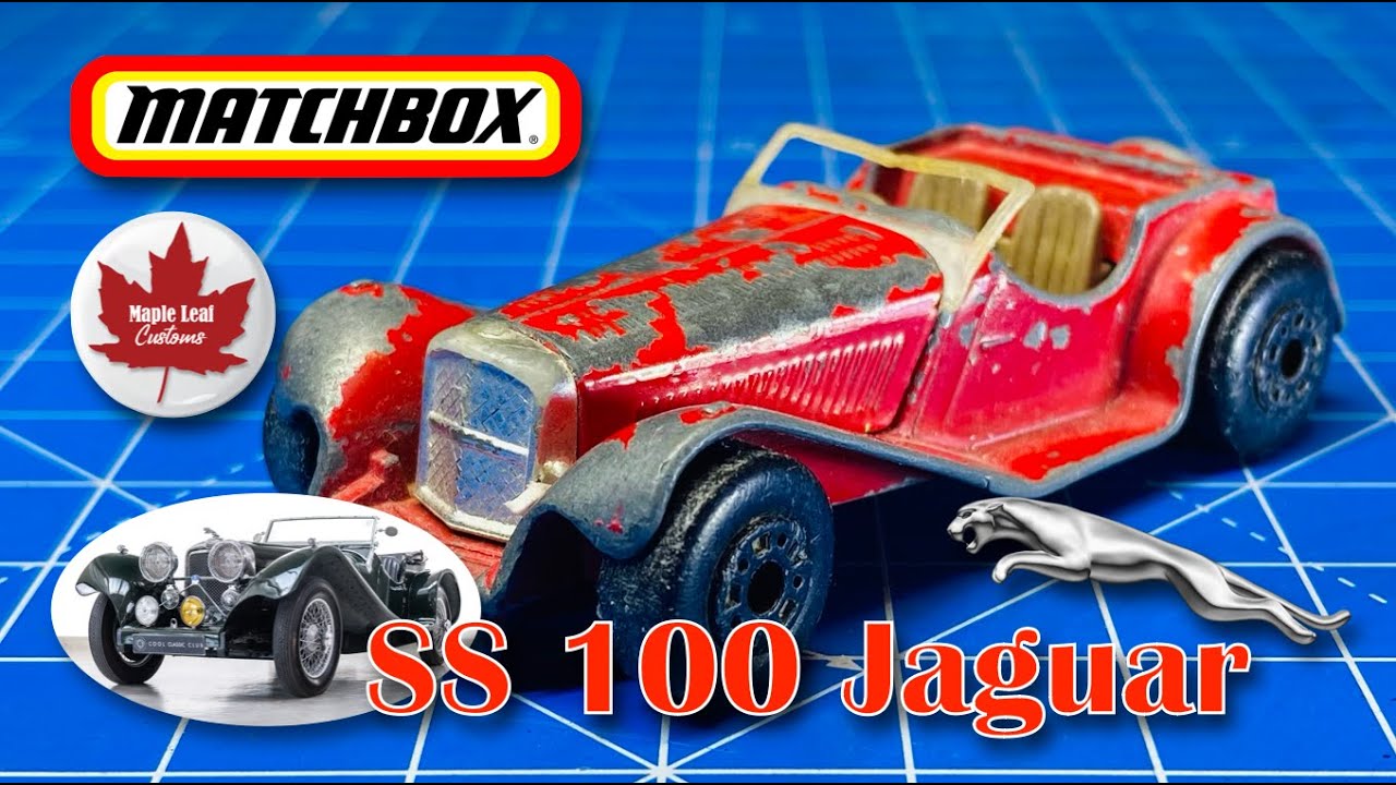 Matchbox SS 100 Jaguar (335) Restomod with parts Matchbox overlooked!