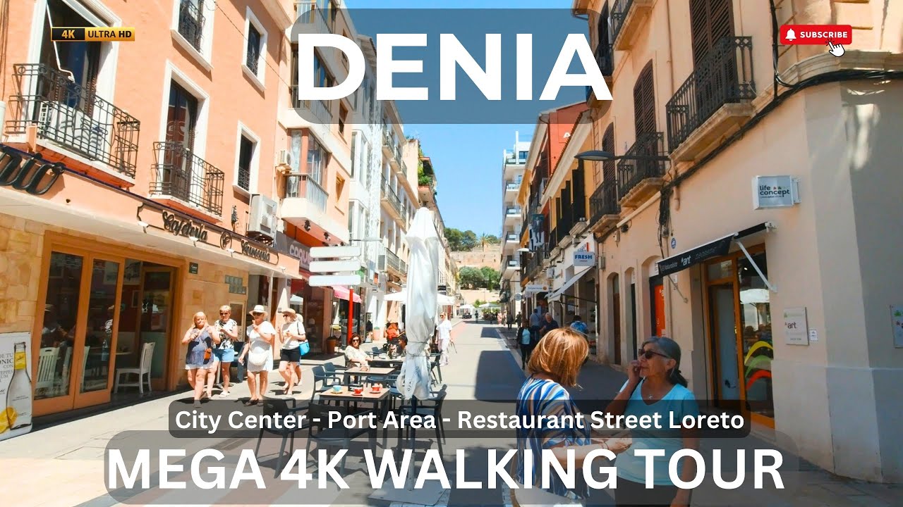🌞Denia – 4K City Walk In Spain's Most Beautiful Coastal Town 🌴🌴#walkingtour 🌴#deniaspain