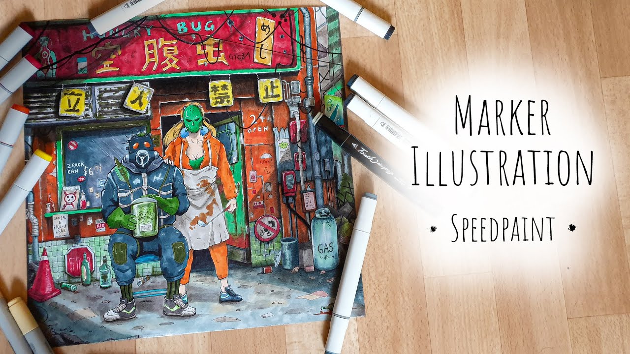 Marker Illustration | DoroHeDoro ドロヘドロ Fanart Speedpaint