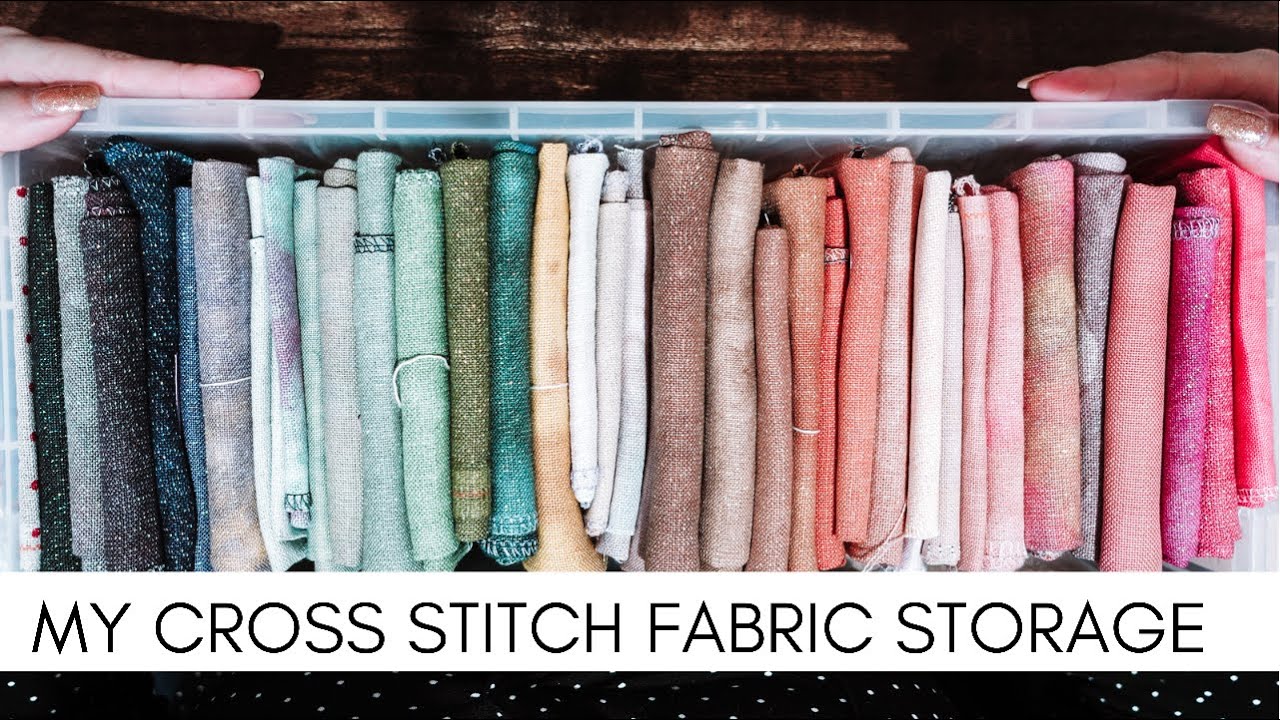 My cross stitch fabric storage / FLOSSTUBE