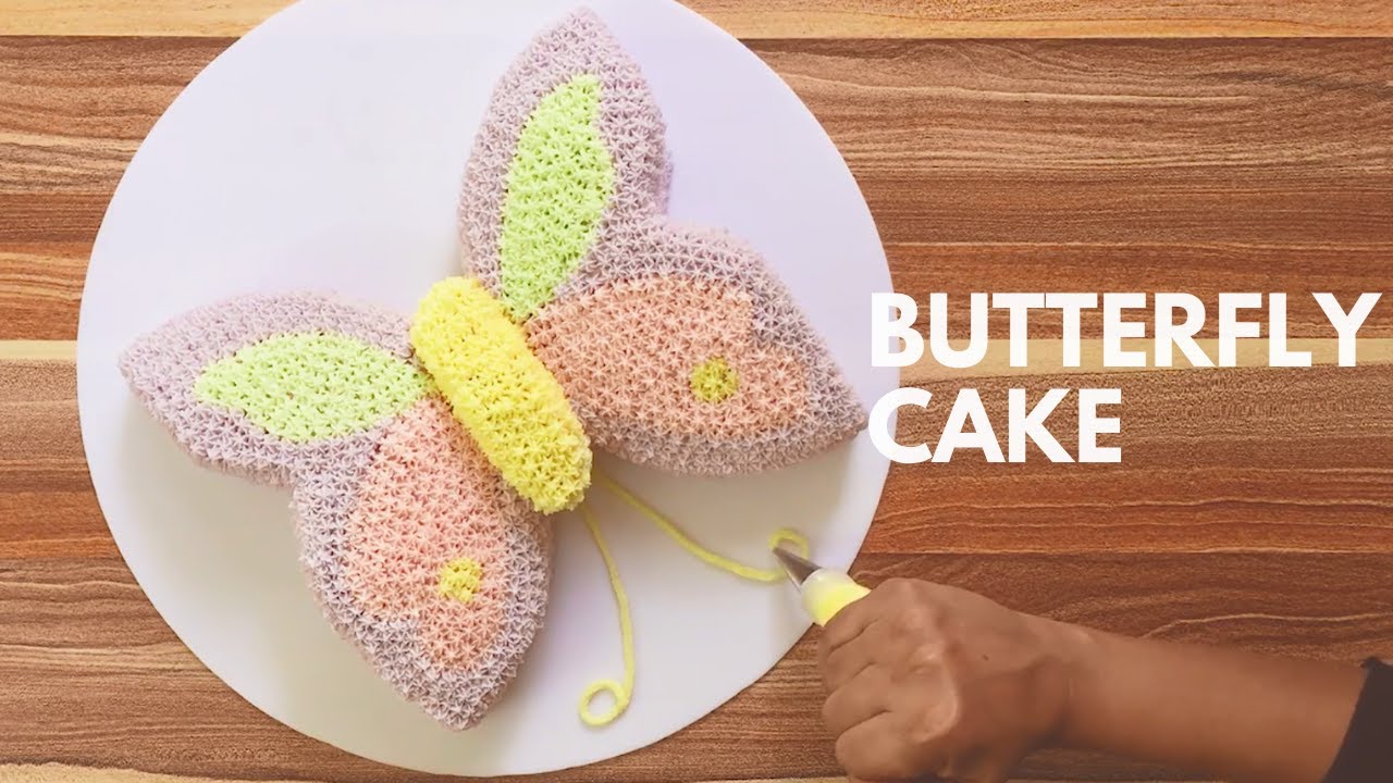 Butterfly Cake | Buttercream  cake decoration