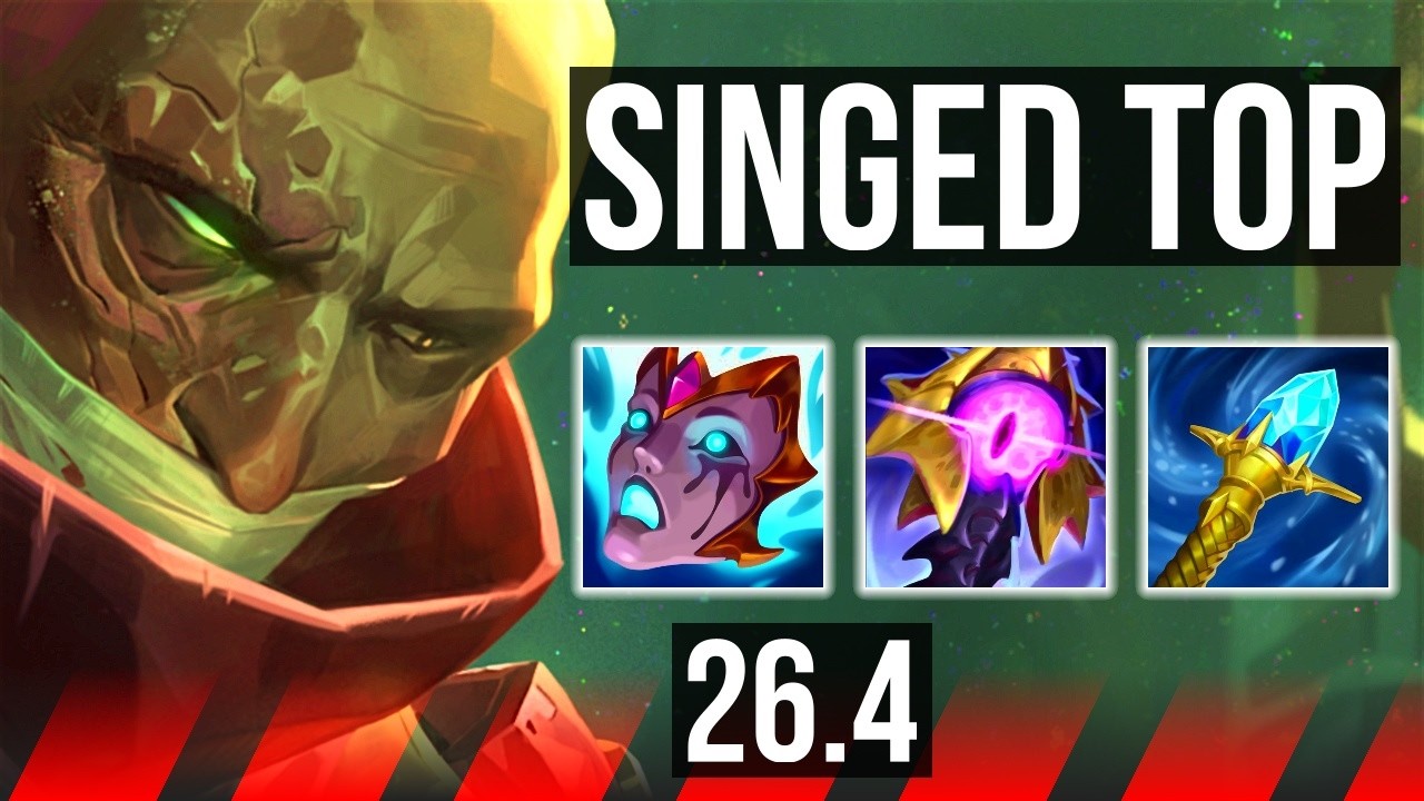 SINGED vs MORDEKAISER (TOP) | Good KDA: 11/1/8 | EUNE Master | 26.4
