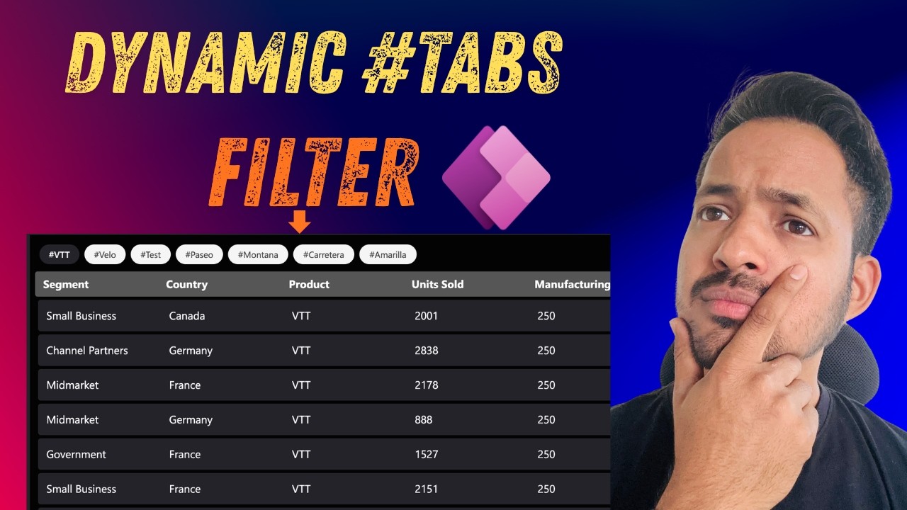 Создание динамических фильтров в Power Apps с помощью современных вкладок TabList (#Tags UI) | Фи...