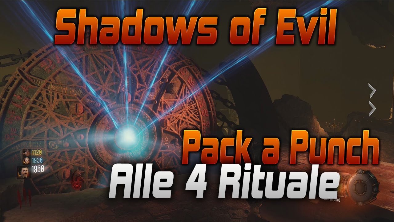 Shadows of Evil Pack a Punch Tutorial!! Alle 4 Rituale! (Deutsch) HD