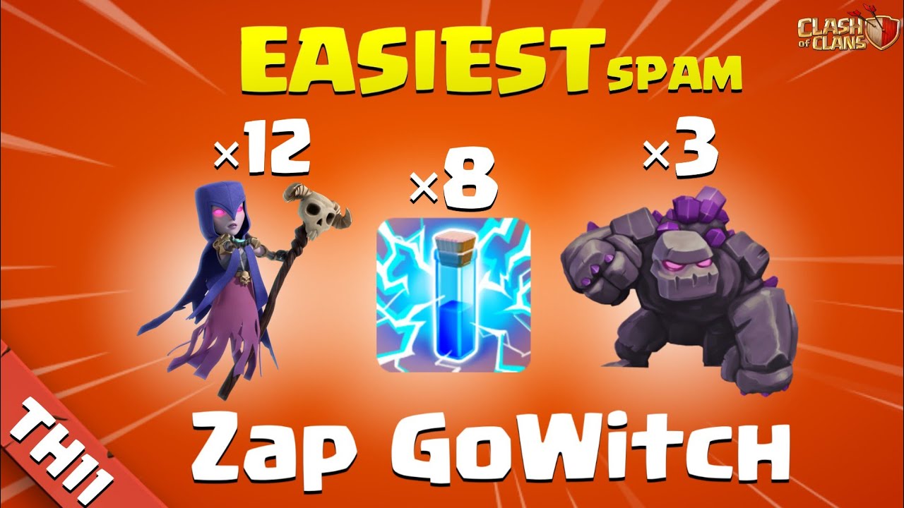 TH11 Zap Witches • Easiest Army to Triple TH11 • Clash of Clans