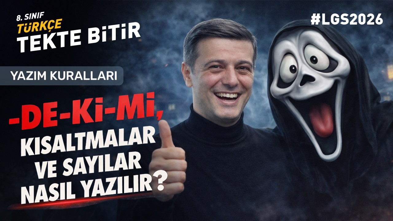 -De -Ki -Mi, Kısaltmalar ve Sayılar Nasıl Yazılır? | Yazım Kuralları | LGS 2026 – TEKTE BİTİR TÜRKÇE