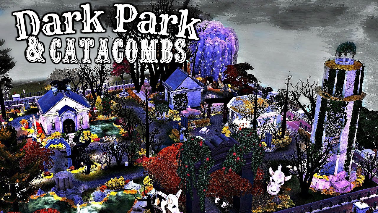 The Sims 4 | DARK PARK + CATACOMBS w/ Simarchy | Speed Build