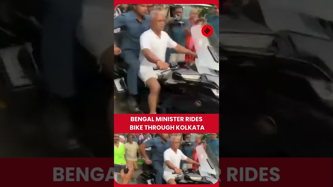 West Bengal Minister Dilip Ghosh Seen Riding Bike In Kolkata