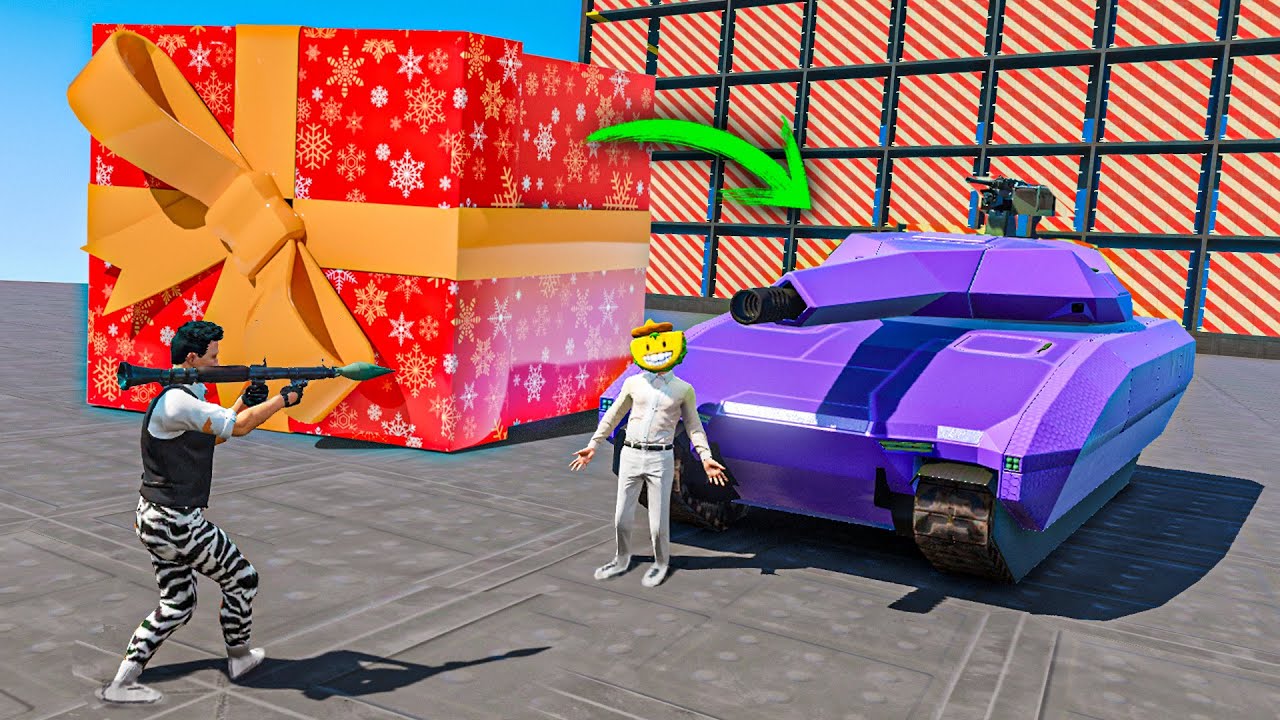 +2500 AGUJEROS CON SORPRESAS!! LE REGALO UN TANQUE AL ENEMIGO!! - GTA 5 ONLINE