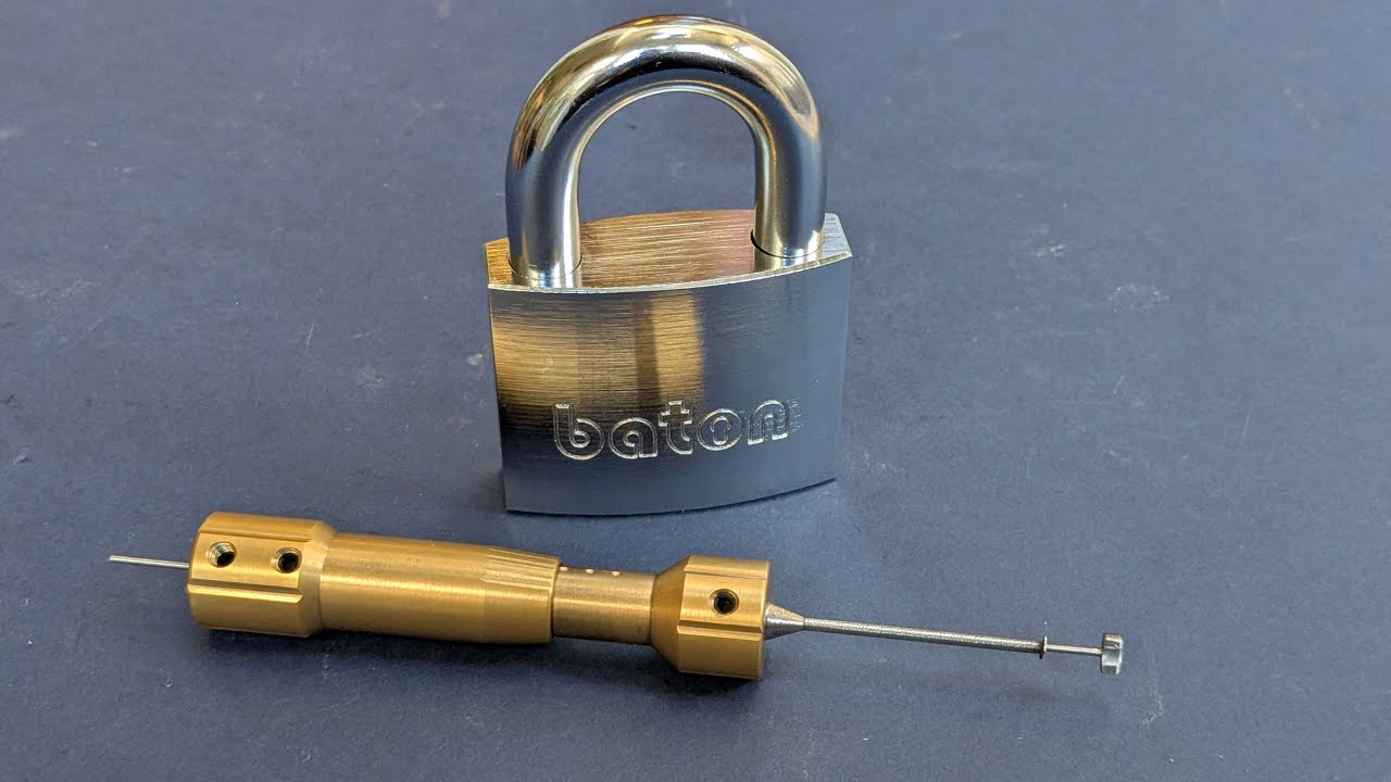 Baton 50mm padlock picked and gutted