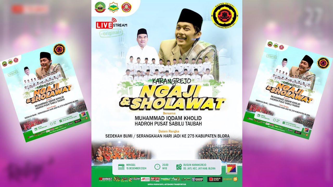🔴LIVE STEAM NGAJI & SHOLAWAT BERSAMA GUS IQDAM - SEDEKAH BUMI Dsn.KARANGREJO & HARI JADI BLORA
