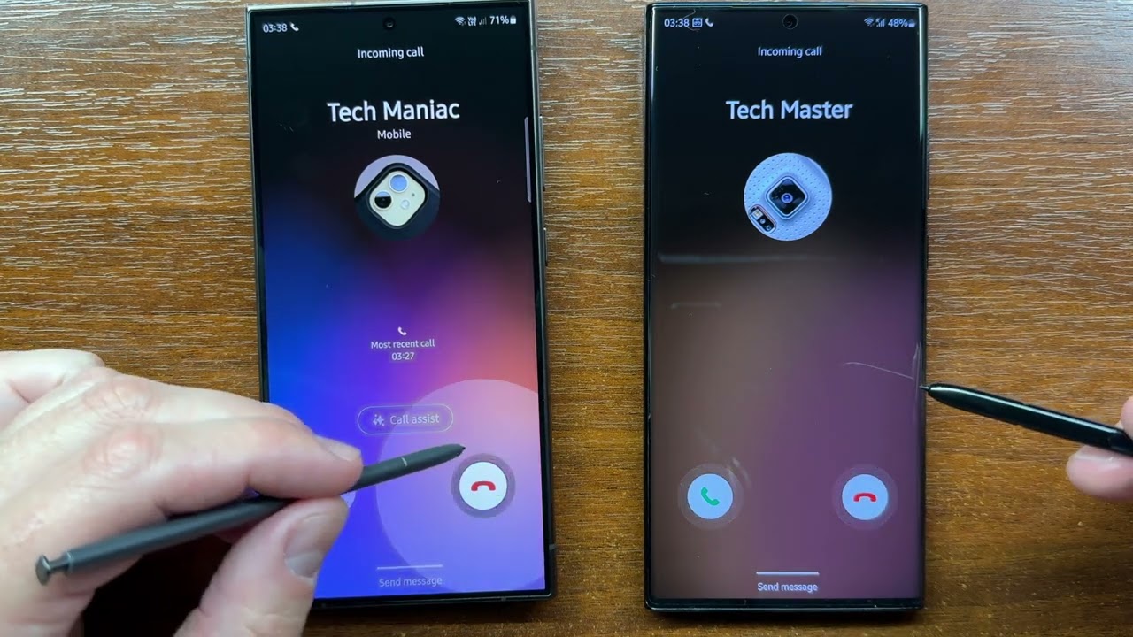 Samsung S24 Ultra vs Samsung Note 20 Ultra One UI 6.1 vs One UI 5.1 Dialers Incoming Call + Styluses