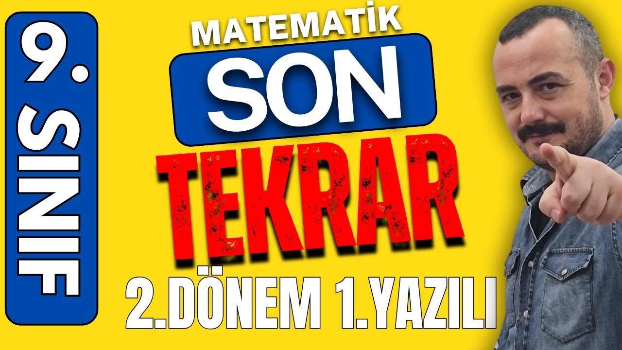 9.Sınıf Matematik 2. dönem 1.yazılıya hazırlık | Son tekrar | MEB 🟥 PDF