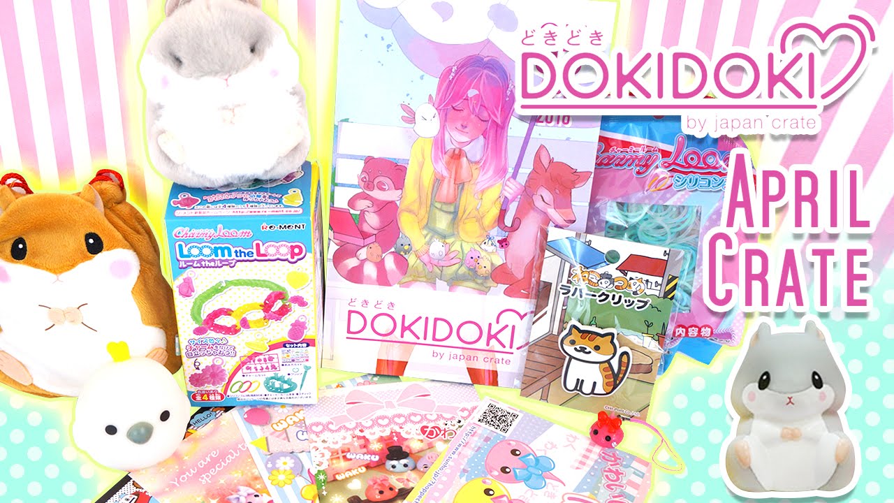Doki Doki Crate April 2016 Unboxing - Kawaii Montly Subscription Box/Kawaii Box - Amuse, Re-ment