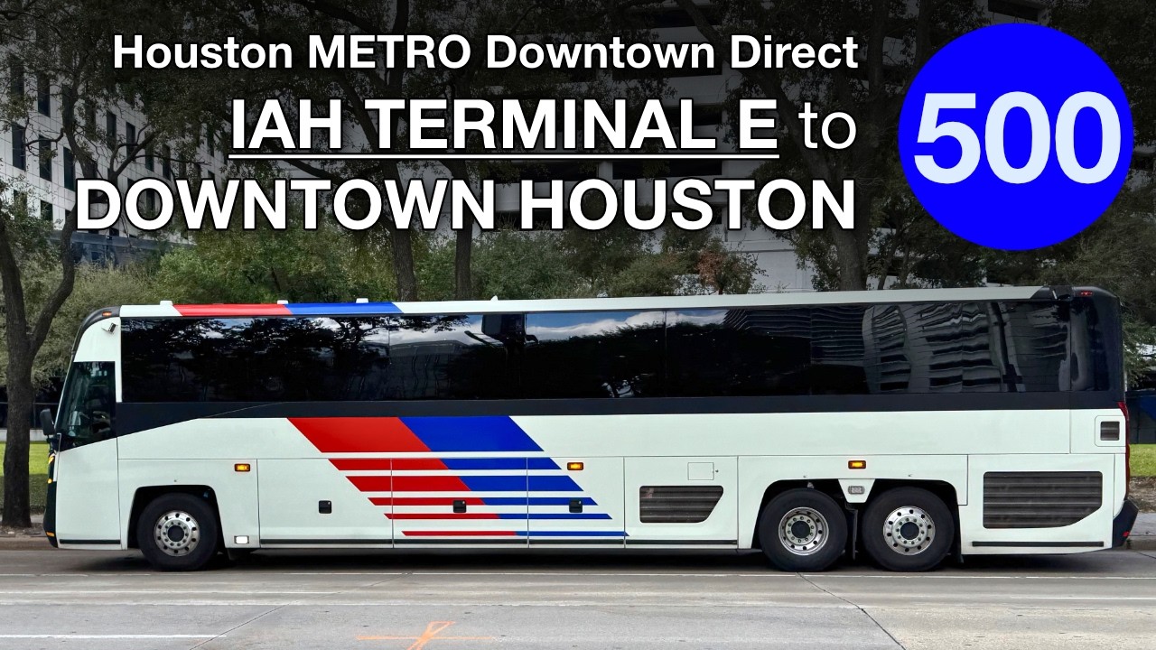 Houston METRO, George Bush Intercontinental Airport IAH to Downtown Houston, Bus Ride
