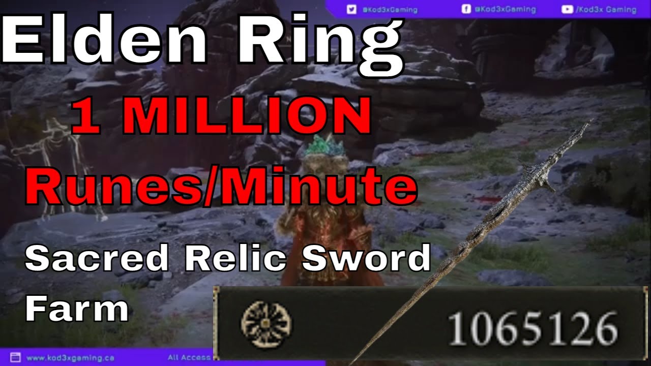 Elden Ring - 1 MILLION RUNES A MINUTE | Mohgwyns Palace Farm | Sacred Relic Sword OP FARM
