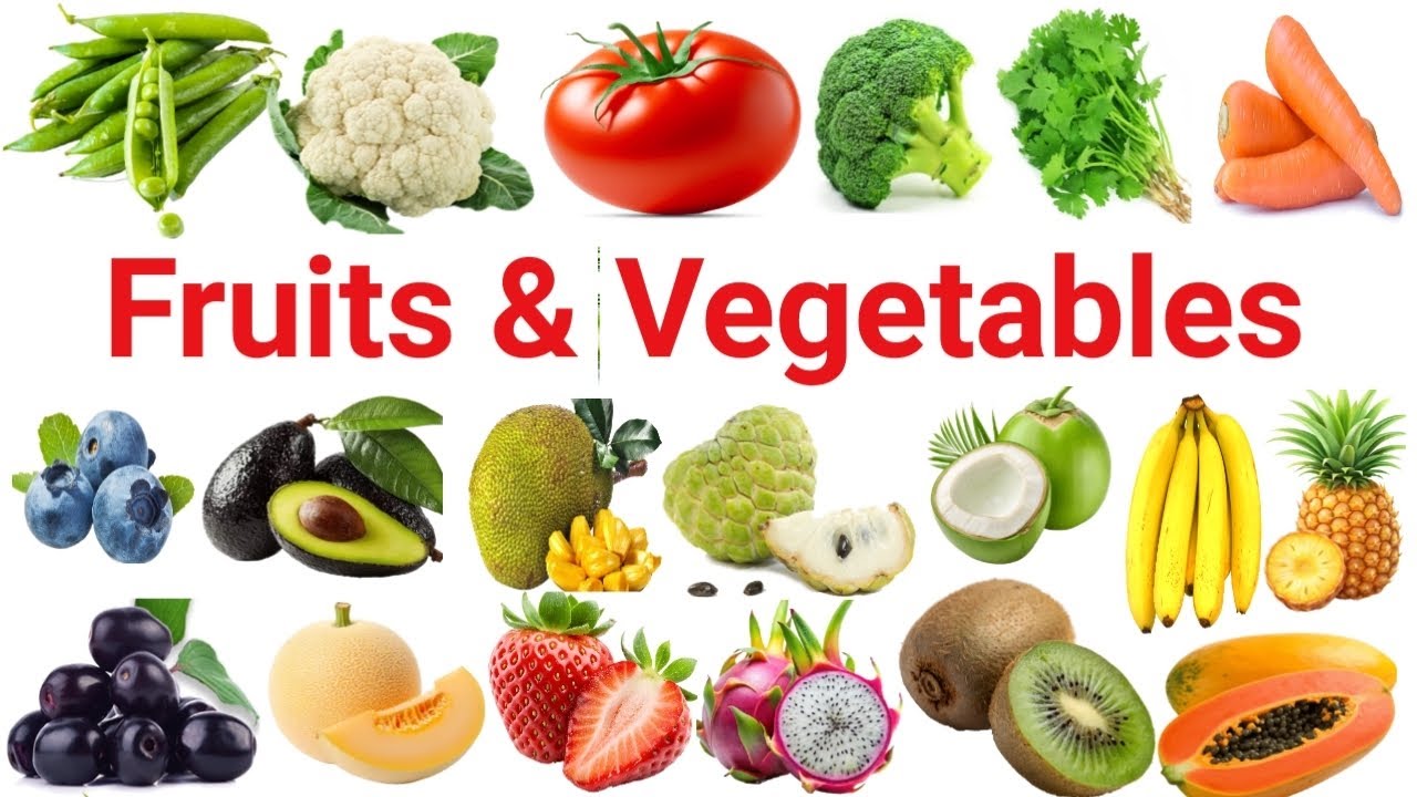Fruits and Vegetables name in English and Hindi | फल और सब्ज़ियों के नाम | Fruits&vegetables for kid