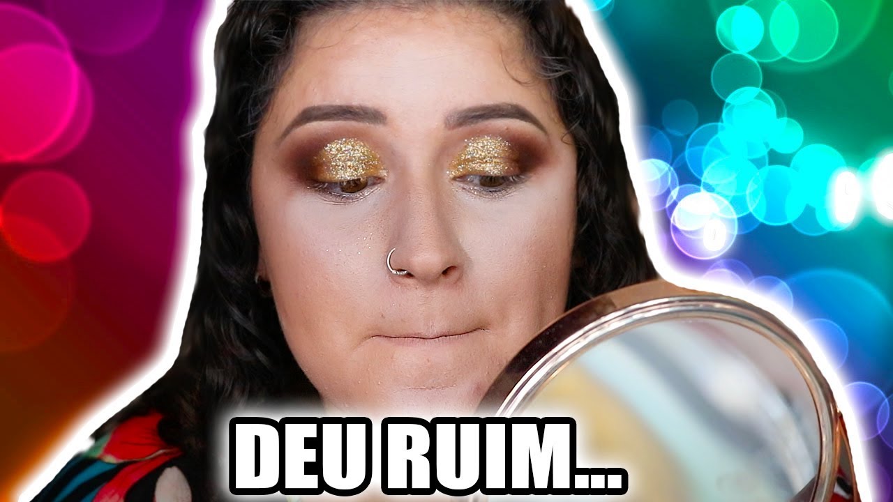 MAQUIAGEM COM PRODUTOS DA 25 DE MARÇO QUE NUNCA USEI... DEU TUDO ERRADO!