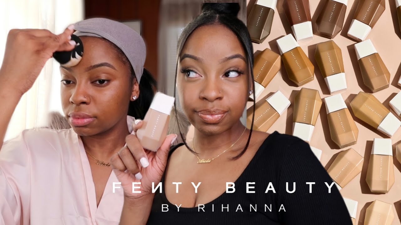 *new* fenty beauty eaze drop blurring skin tint first impressions + review (shade 18) | Abiola K.