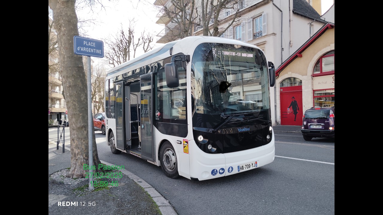(Agglobus Rodez) Bolloré Bluebus Facelift n°163, ligne K2 destination Monument de la Résistance