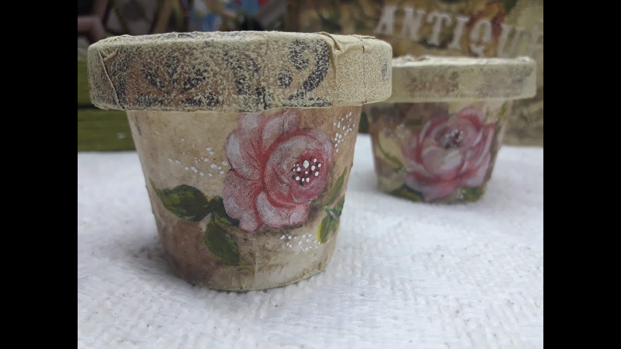 Maceta de vaso de telgopor