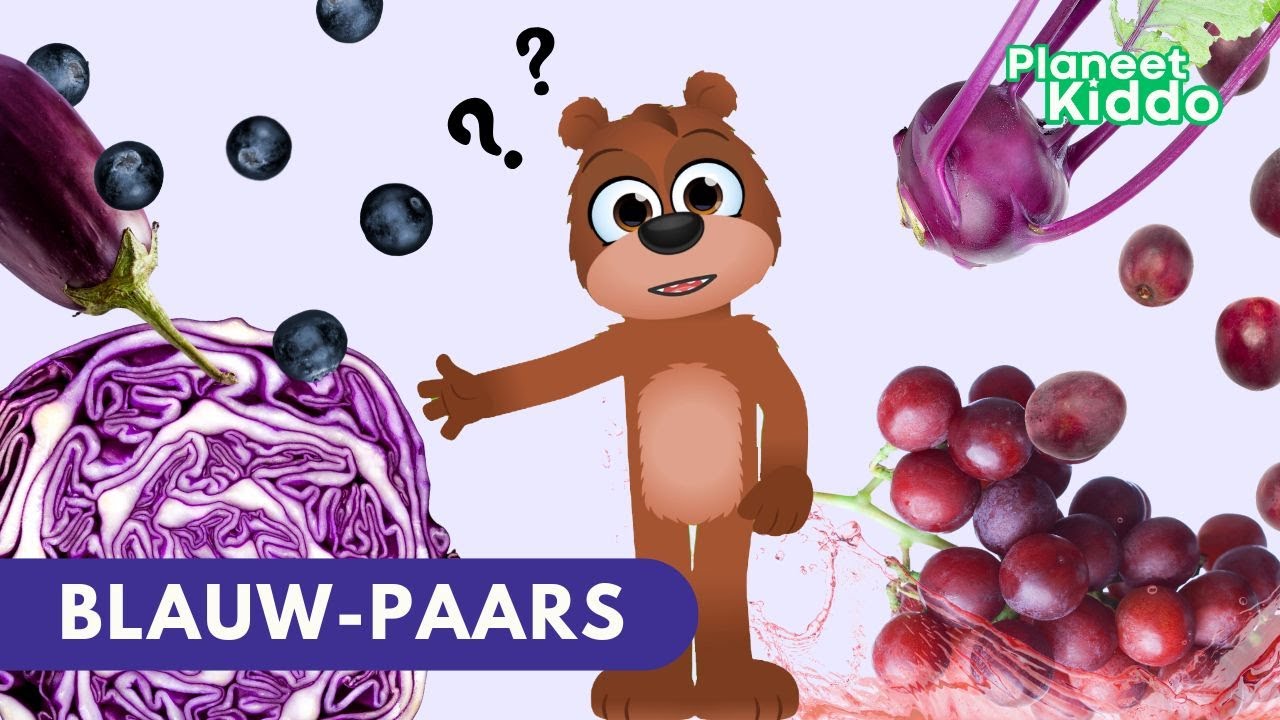 🍇🍆Groente Of Fruit? Blauw & Paars | Blauwe en Paarse Groenten & Fruit | Groep1/2 | Peuters&Kleuters