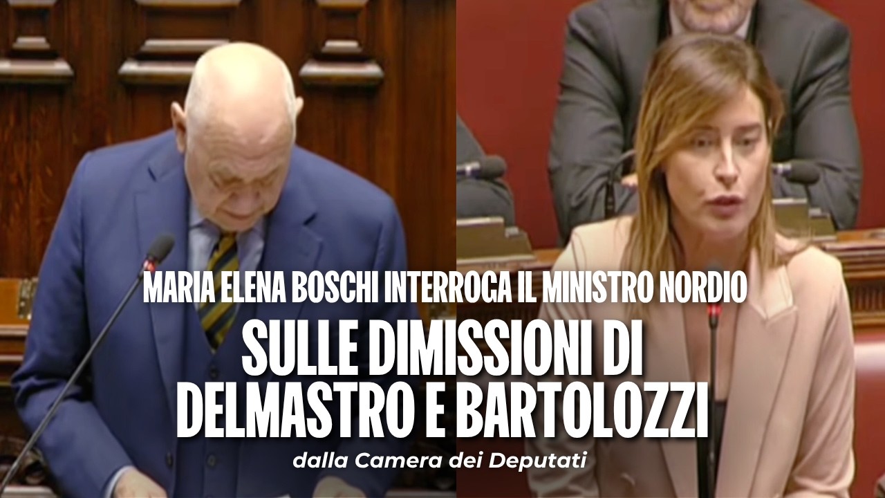 Maria Elena Boschi interroga Nordio sulle dimissioni di Delmastro e Bartolozzi | 25/03/2026