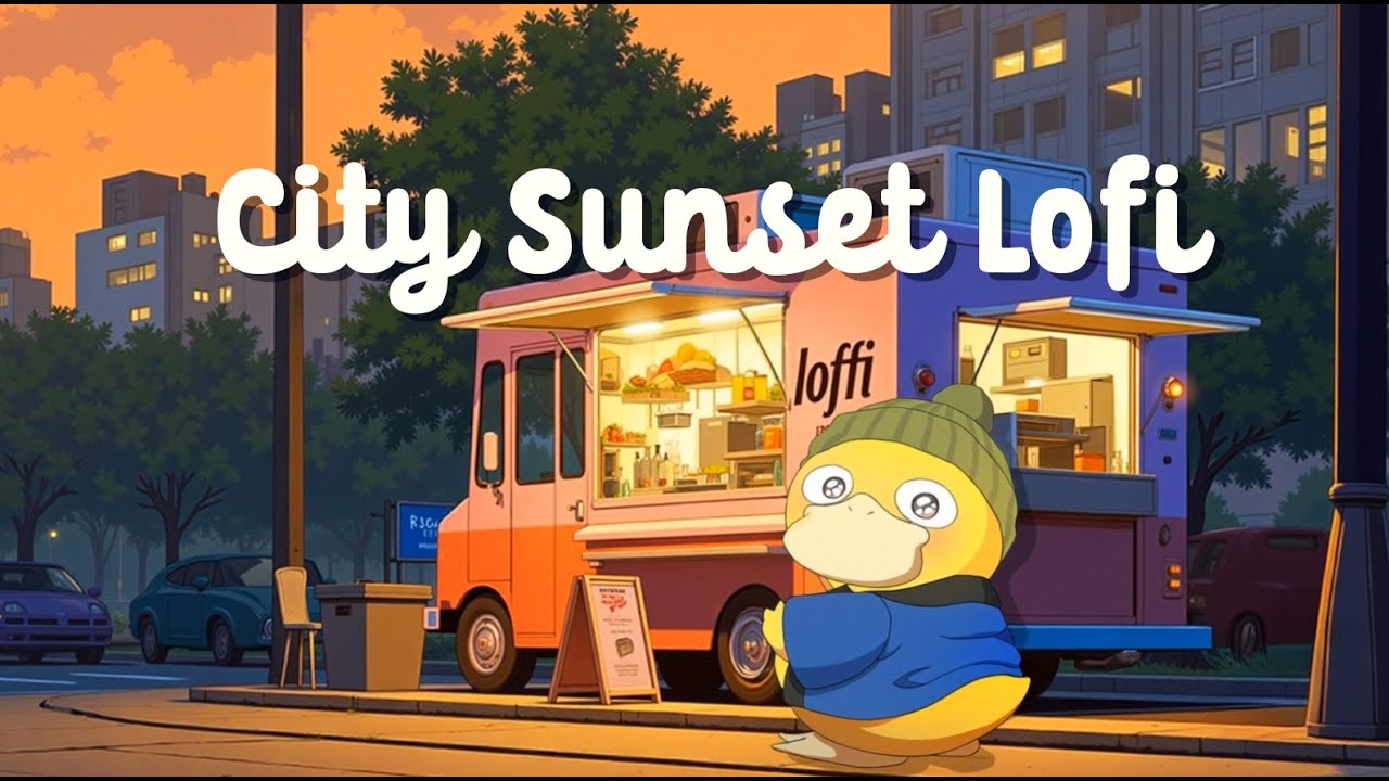 Golden Hour 🌿 Coffee Truck ☕Lofi Cozy Café ~ Jazzhop for Relax, Stress, Relief