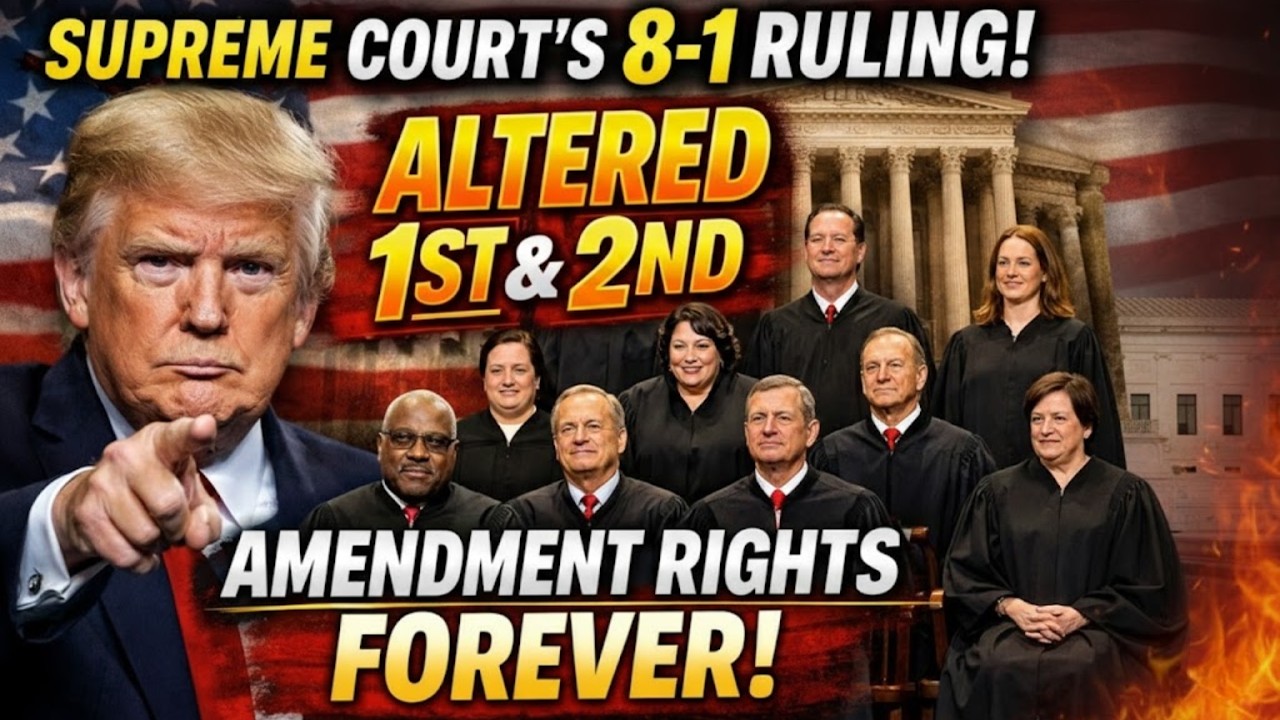 BREAKING: Supreme Court's 8-1 Ruling Just Altered Both 1st & 2nd Amendment Rights Forever!