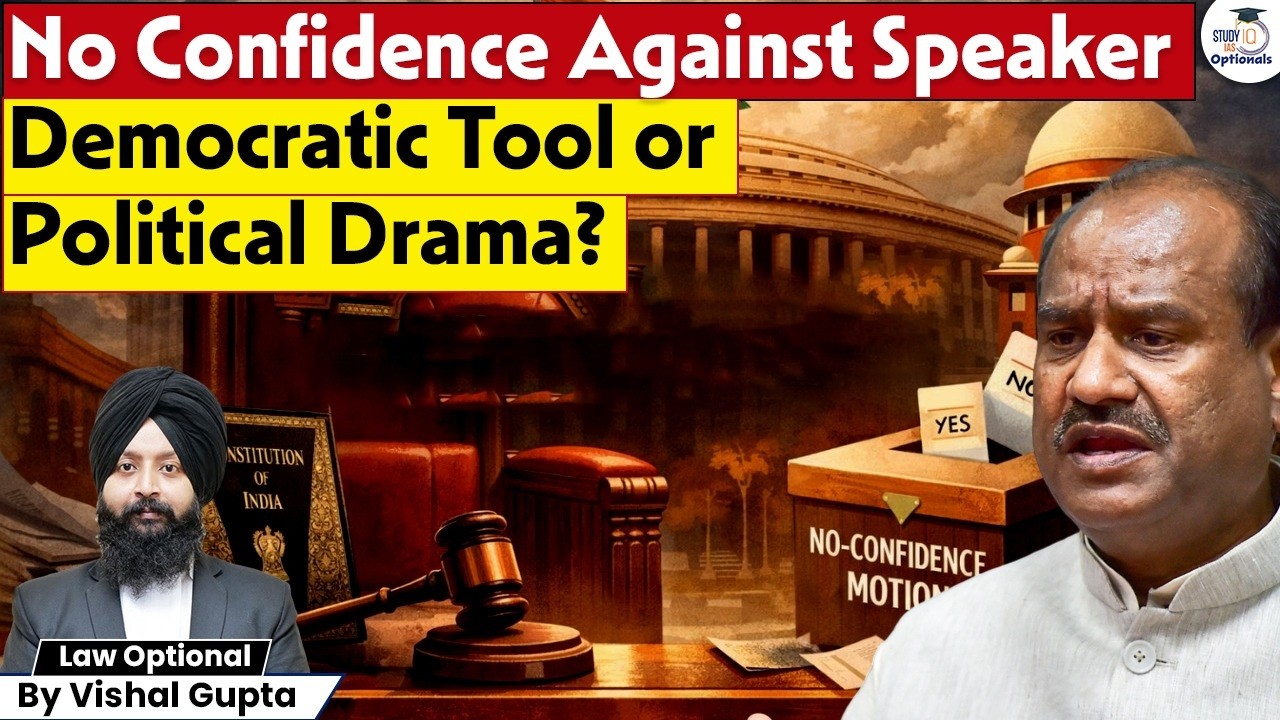 No Confidence Motion vs Speaker: Does Constitution Allows It? Full Analysis | Vishal Gupta