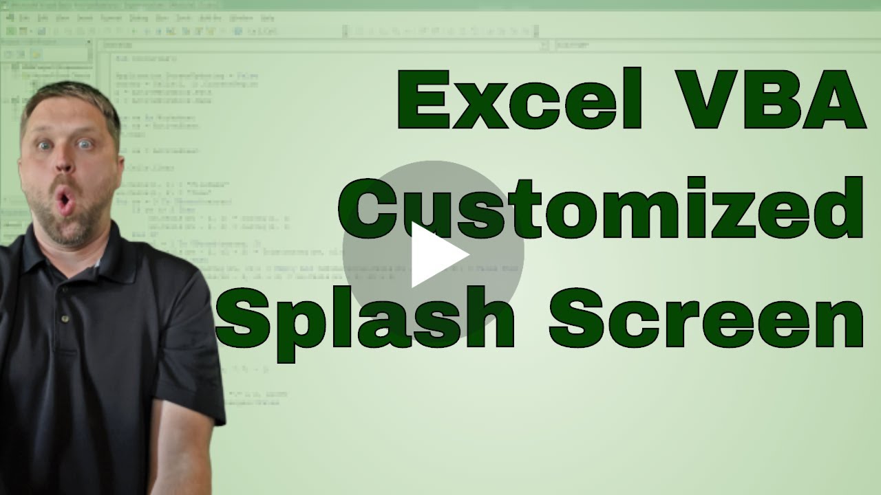 EverydayVBA Challenge Solution: Splash Screen