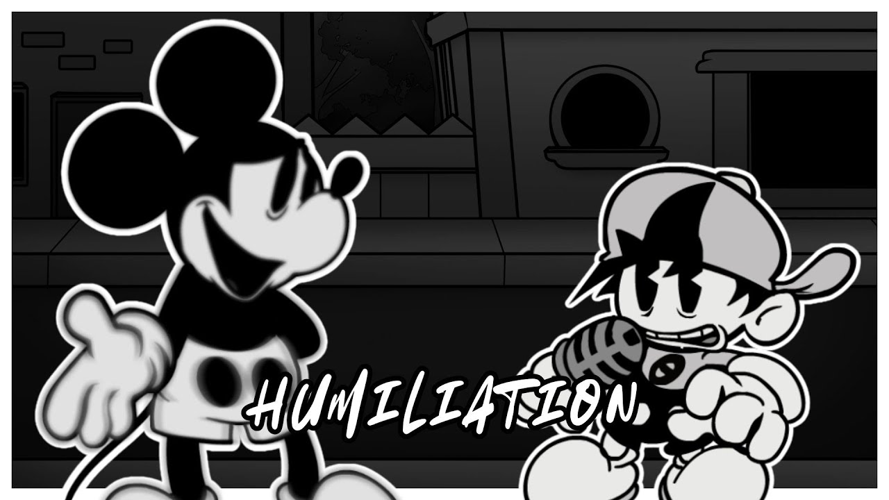 FNF HUMILIATION &ndash; Mickey vs Boyfriend | FNF Mistful Crimson Morning | LunarFNF