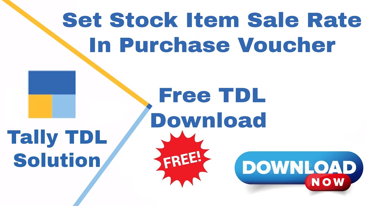 stock item sale rate setup free tdl || set stock item sale price in purchase voucher