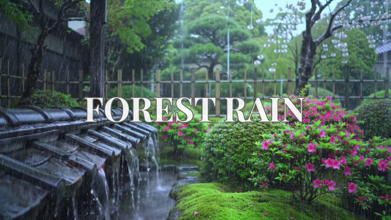 12 Hours Healing Rain ASMR Sounds in Deep Forest Cabin for Instant Stress Relief 🌿