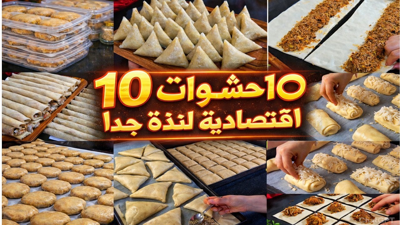 وداعا لحيرة كل يوم⛔(10)حشوات اقتصادية لذيذة لجميع أنواع المملحات والمشاريع🔥ورشة مجانية على الإنترنت🔝