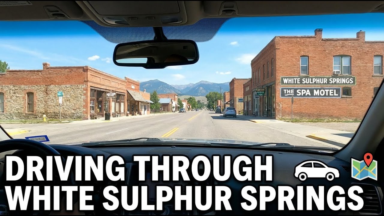 Driving through White Sulphur Springs, Montana