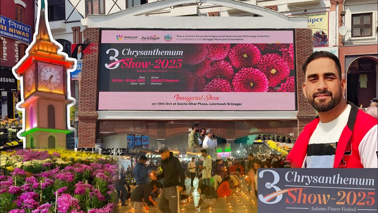 Chrysanthemum Show 2025 In Srinagar Smart City Lalchowk Ghanta Ghar 