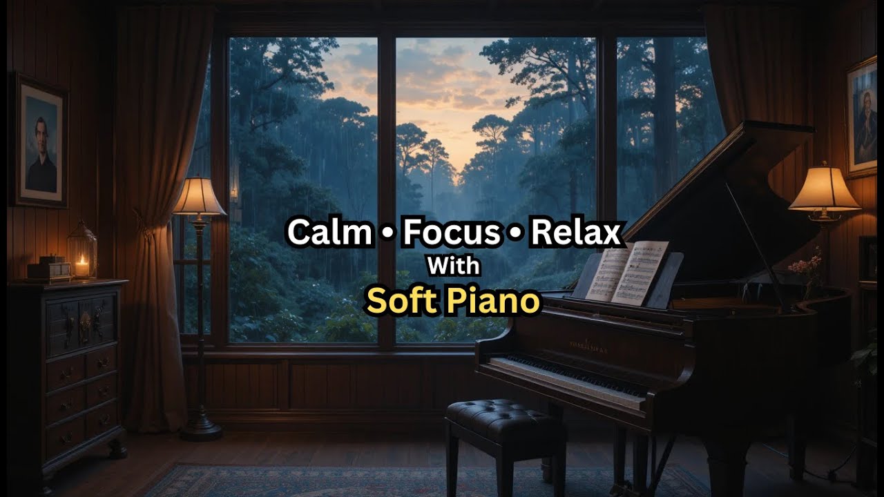 Cozy Rainy Night 🌧️ Soft Piano Music for Deep Sleep, Study & Relaxation