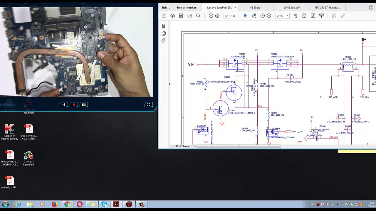 TRANSISTOR MOSFET CANAL N-P (MAINBOARD LAPTOP PRACTICO)