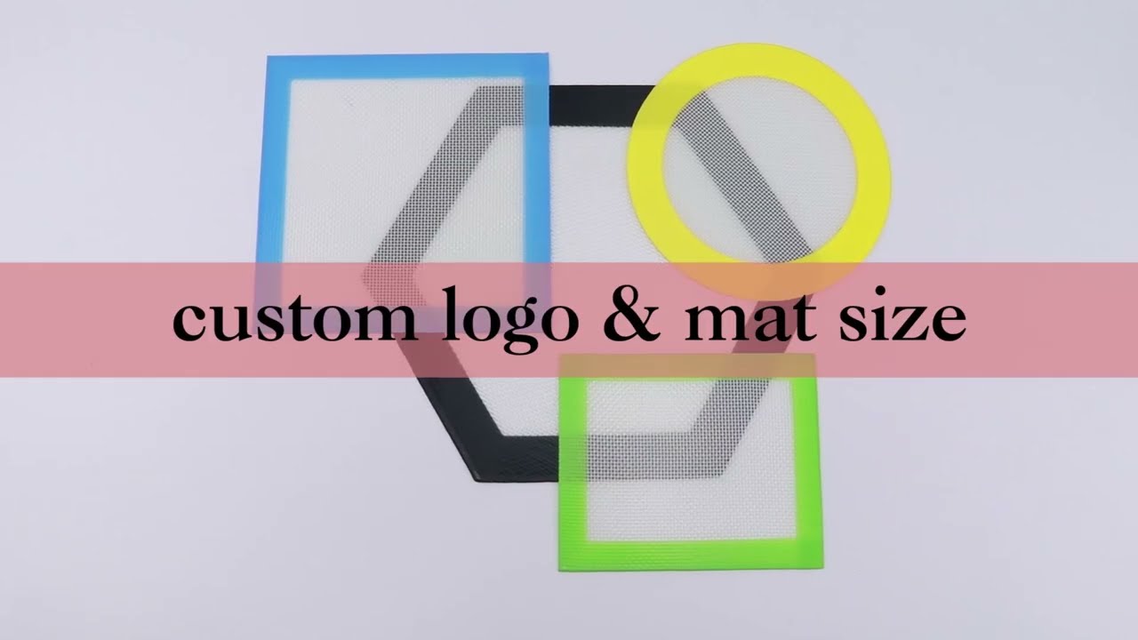 Silicone Dab Mat with fiberglass Mesh Cushion Hexagon Round Square Rectangle Big and Small