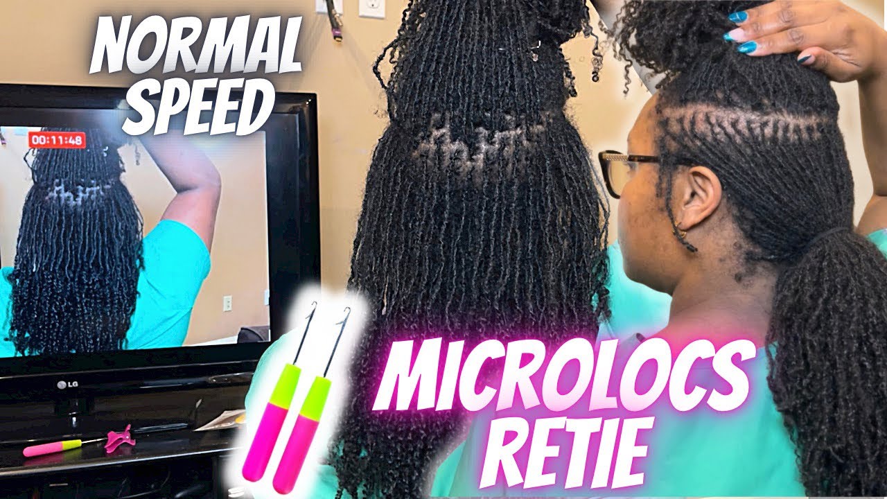Microlocs Self Retie | Using Screen Mirroring | NaturalHY | 3 Point Rotation | Normal Speed