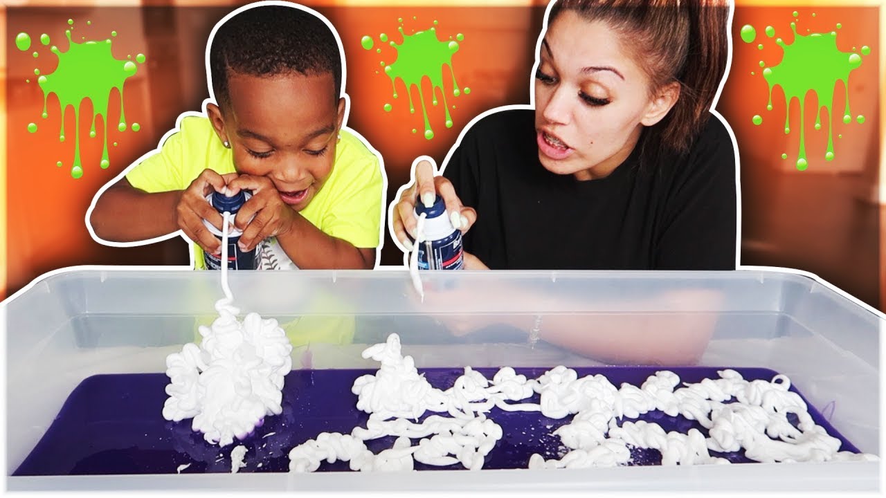 DIY Giant Fluffy Nickelodeon Slime | DJ's Clubhouse