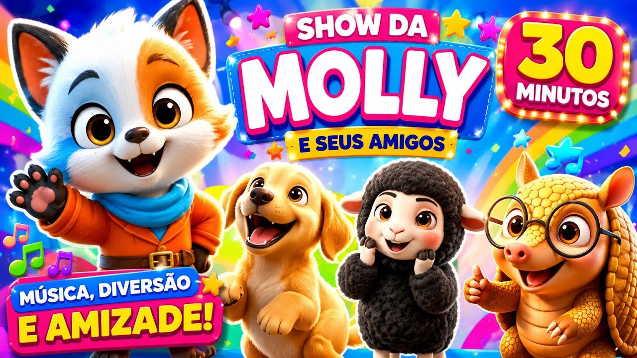 🎤 SHOW da MOLLY 🎶 | 30 Minutos de Diversão Infantil! 🌈🐰