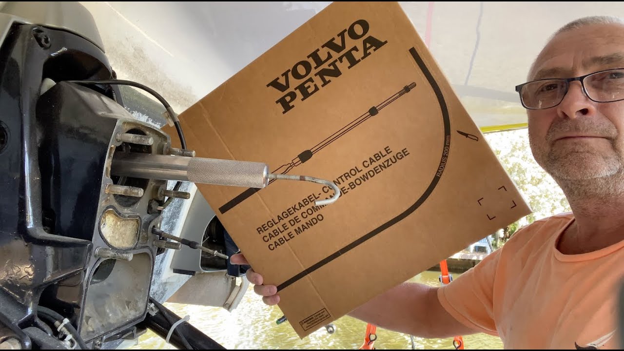 Shift cable replacement on boat engine V-8 Volvo Penta