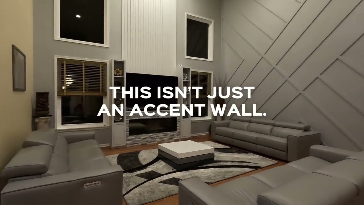 18ft Tall Geometric Accent Wall Installation | Built With Precision