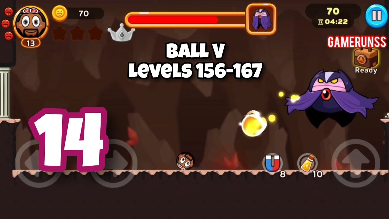 Ball V: Red Boss Challenge - Gameplay Walkthrough Android Part 14 - Levels 156-167
