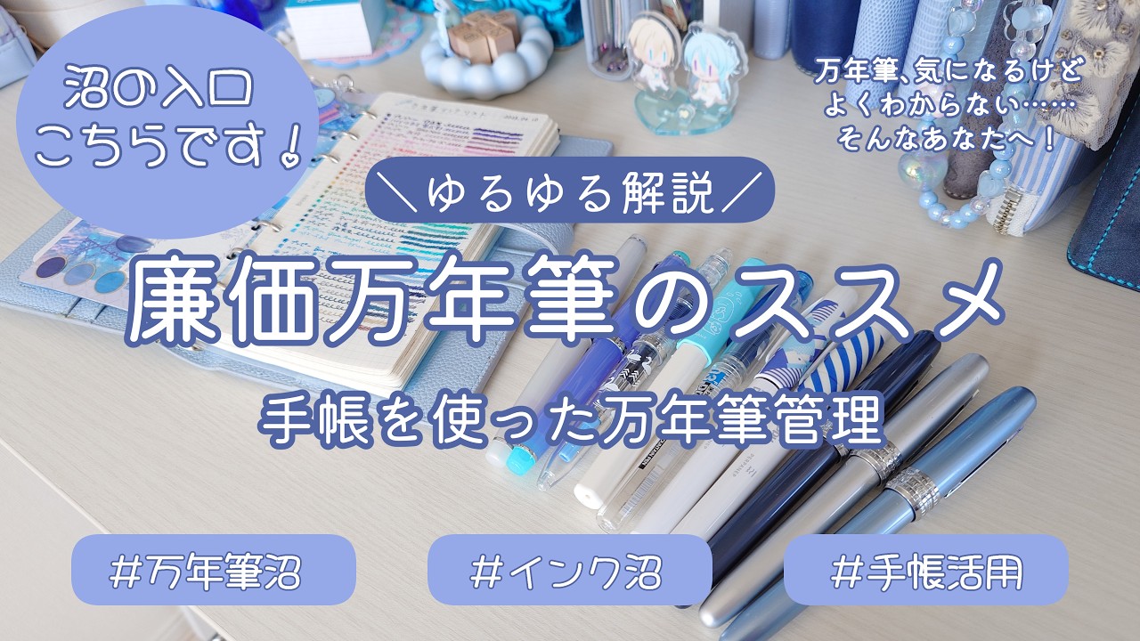 【1000円ちょいで楽しめる！】手帳で万年筆管理！～廉価万年筆はいいぞ。～【ゆるゆる雑談解説】