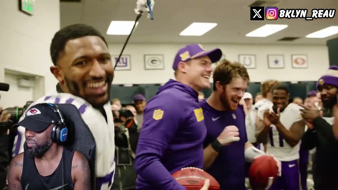 CHIEFS FAN REACTS TO! Minnesota Vikings Locker Room Celebration Win Over Seahawks!