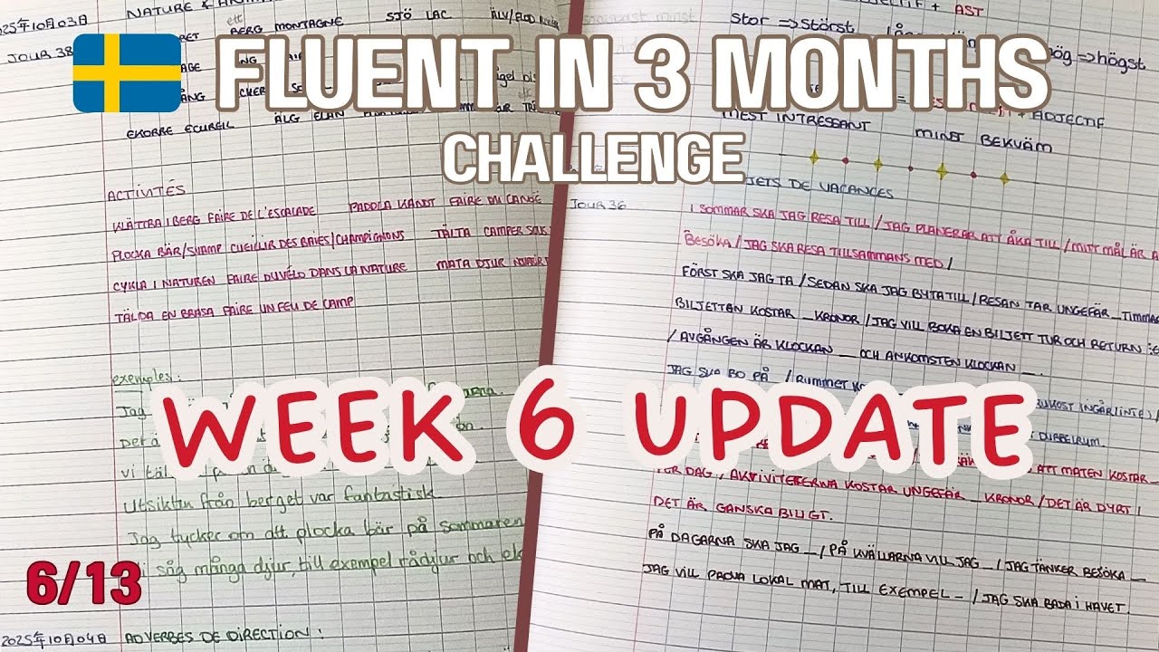 WEEK 6 UPDATE - [3 months challenge : Swedish]
