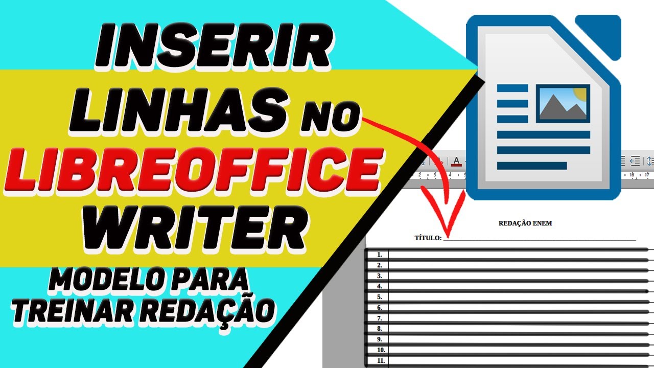 Como inserir linhas no LibreOffice Writer